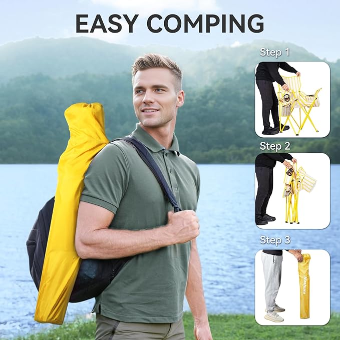 Nazhura 2 Pack Outdoor Camping Chairs Folding/Foldable/Portable - Image 5