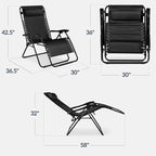Best Choice Products Set of 2 Extra Wide Adjustable Steel Mesh Zero Gravity - Image 3
