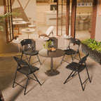 Bonnlo 8-Pack Black Plastic Folding Chairs, Portable Seat - Image 8