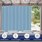 PureFit Outdoor Curtains for Patio Waterproof Weatherproof Outside Curtains | - Image 3