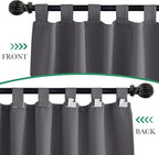 2 Panels Grey Outdoor Curtains for Patio Clearance - Image 3