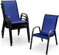 S AFSTAR Outdoor Chairs Set of 4, Stackable Patio Chairs by Safstar