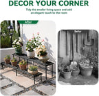 Metal Plant Stand, Rust-proof Aluminum Flower Pot Stand, Heavy Duty Planter - Image 2