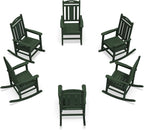 Oversized Outdoor Rocking Chairs Set of 6, 380lbs Heavy-Duty Large Patio Rocker by CIOKEA