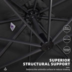 PURPLE LEAF Patio Cantilever Umbrella 10' x 13' Large Space - Image 5