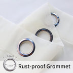 BONZER Sheer Outdoor Curtains for Patio Waterproof 2 Panels | Grommet - Image 3