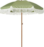 AMMSUN 7ft Patio Umbrella with Fringe Outdoor Tassel Umbrella UPF50+ Premium by AMMSUN