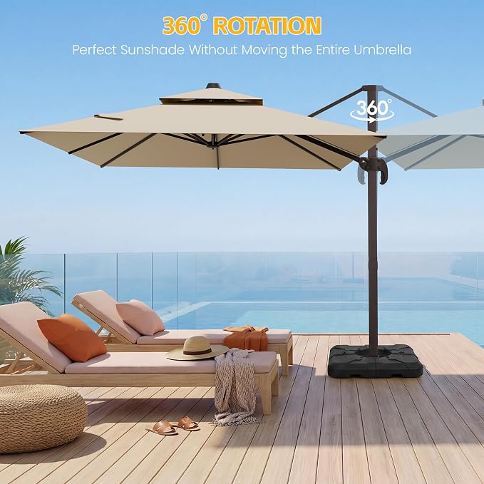 9x12 FT Patio Cantilever Umbrella - Image 5