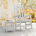 LUE BONA Outdoor Rocking Chairs Set of 2, Weather Resistant HDPS Poly Rocker - Image 6