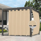 Easy-Going Outdoor Curtains for Patio 1 Panel, 110x120 inch, Weatherproof by Easy-Going