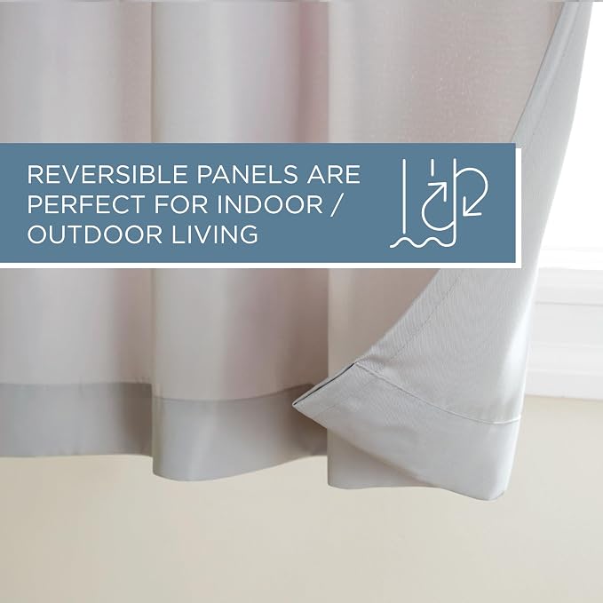 TOWN & COUNTRY BASICS Cabana Solid Heavyweight Indoor Outdoor Curtains - Image 6