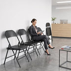 4 Pack All Metal Folding Chairs, Heavy Duty Foldable Chair Waterproof Resistant - Image 9