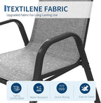 Patio Chairs Set of 6, Stackable Chairs - Image 5