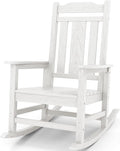 SERWALL Outdoor Rocking Chair, HDPE Oversized Rocking Chair Outdoor by SERWALL