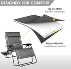Timber Ridge Oversized Zero Gravity Chair, 33In Wide XXL Zero Gravity Reclining - Image 6