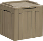 Greesum 31 Gallon Resin Deck Box All Weather Outdoor Storage Boxes by BuynowfromGreesum
