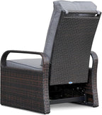 Outdoor Recliner, Aluminum Frame Patio Chaise Lounge Chairs - Image 8