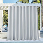 NICETOWN Large Outdoor Curtain for Cabana Waterproof, Rust-Proof Grommet Top by NICETOWN