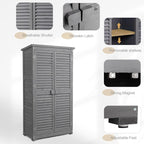 Outvita Outdoor Storage Cabinet, 2 Lockable Doors, 3 Adjustable Shelves - Image 3