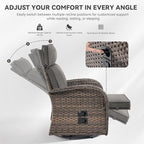 Zero Gravity Patio Swivel Recliner Chairs Set of 2 - Image 6