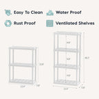 IRIS USA Plastic Storage Shelves |Made in USA| 33"H x 24"W x 12"D - Image 2