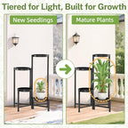 iDavosic.ly Plant Stand Indoor Outdoor, 4 Tier Metal Corner Shelf, Folding - Image 7
