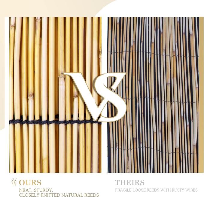 Bamboo Roll Up Shades 2 Pack, Reed Roller Blinds 47" W x 71" H, Natural Light - Image 4