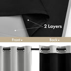 MIULEE Light Grey 96 Inch 100% Blackout Curtains - Image 3
