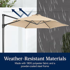 Best Choice Products 10ft Offset Cantilever Hanging Market Patio Umbrella - Image 5