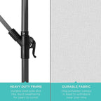 Best Choice Products 10ft Solar LED Offset Cantilever Hanging Market Patio - Image 6