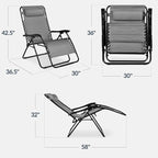 Best Choice Products Set of 2 Extra Wide Adjustable Steel Mesh Zero Gravity - Image 3