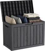 PatioZen 50 Gallon Outdoor Storage Box, Heavy Duty Resin Deck Box Organization by OutdoorLivingPerfected