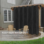 Easy-Going 100% Waterproof Outdoor Curtains 110x120 inch, Gazebo and Pergola 1 - Image 4