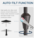 9FT Auto-Tilt Patio Umbrella|Outdoor Market Table Umbrella - Image 2