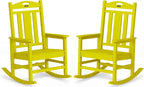 Oversized Outdoor Rocking Chairs Set of 2, 380lbs Heavy-Duty Large Patio Rocker by CIOKEA
