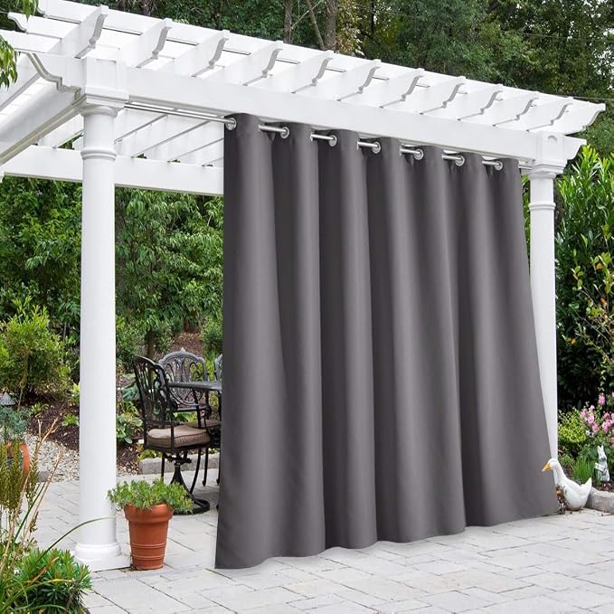 NICETOWN Outdoor Curtain for Patio Waterproof Extra Wide 100", 1 Piece by NICETOWN