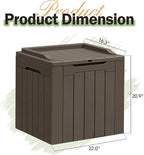 Greesum 31 Gallon Resin Deck Box All Weather Outdoor Storage Boxes - Image 6