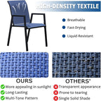 Outdoor Patio Chairs Set of 8, Lightweight Patio Set - Image 3