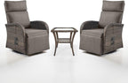 Dual-Adjust Swivel Outdoor Recliner Chair Set of 3 by Belord