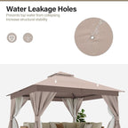 12'x12' Outdoor Gazebo, Heavy Duty Metal Frame Patio Canopy - Image 9