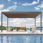 Eden's Decor Straight Flat-Edged Sun Shade Sail Rectangular 12' x 17' Brown - Image 7