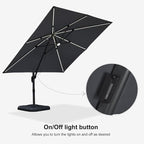 PURPLE LEAF Cantilever Patio Umbrella 10' x 10' - Image 8
