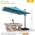 9x12 FT Patio Cantilever Umbrella - Image 2