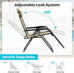 Homall Zero Gravity Chair Patio Folding Lawn Outdoor Lounge Gravity Camp - Image 4