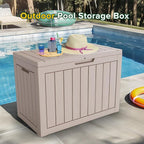 PatioZen 45 Gallon Resin Deck Box, Outdoor Lockable Storage Box - Image 2