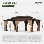 Aoxun 12'x20' Hardtop Gazebo - Image 8