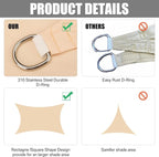 Neween Waterproof Sun Shade Sail Rectangle UV Block Canopy - Image 4