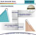Windscreen4less 18' x 18' x 18' Sun Shade Sail Triangle Outdoor Canopy Cover UV - Image 8