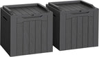 Flamaker 2 Pack Deck Box 31 Gallon Waterproof Resin Storage Box by Flamaker