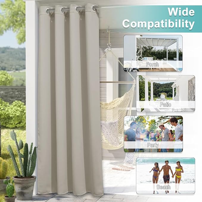 NICETOWN 2 Panels Patio Curtains - Image 6
